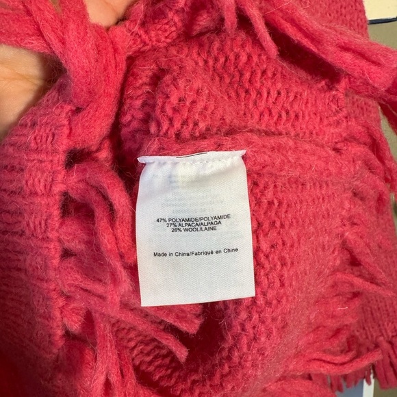 NWT Tory Burch Jennifer Sweater Hibiscus Flower Cropped Fringe Turtleneck Medium - Picture 6 of 9